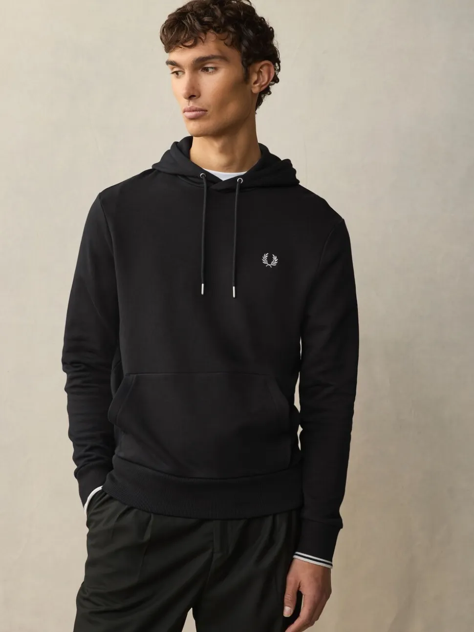 Fred Perry Tipped Overhead Hoodie