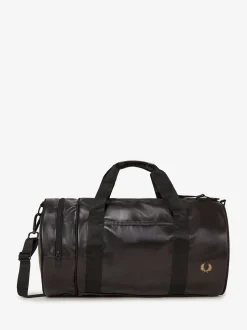 Fred Perry Tonal Classic Barrel Black Bag