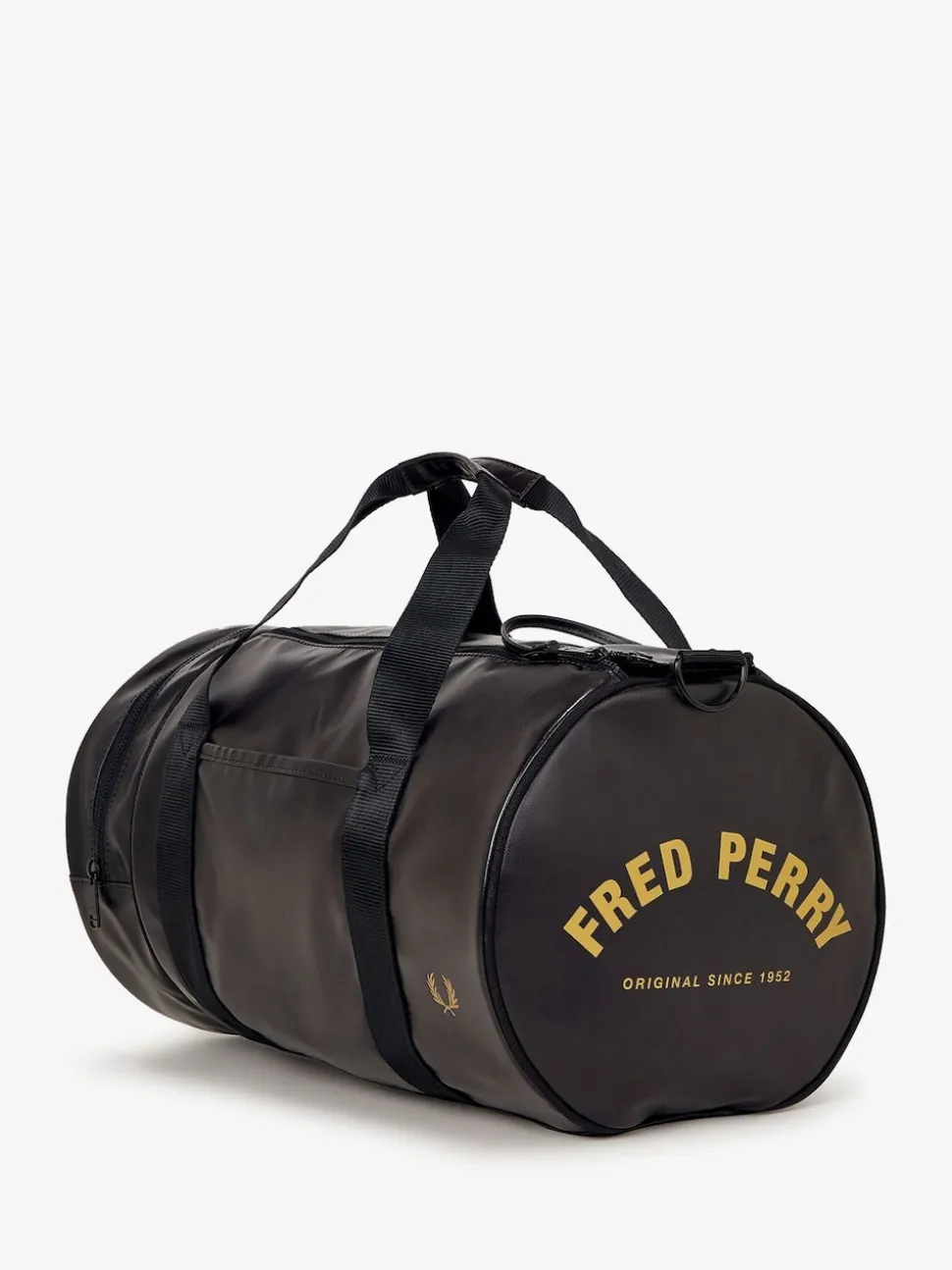 Fred Perry Tonal Classic Barrel Black Bag