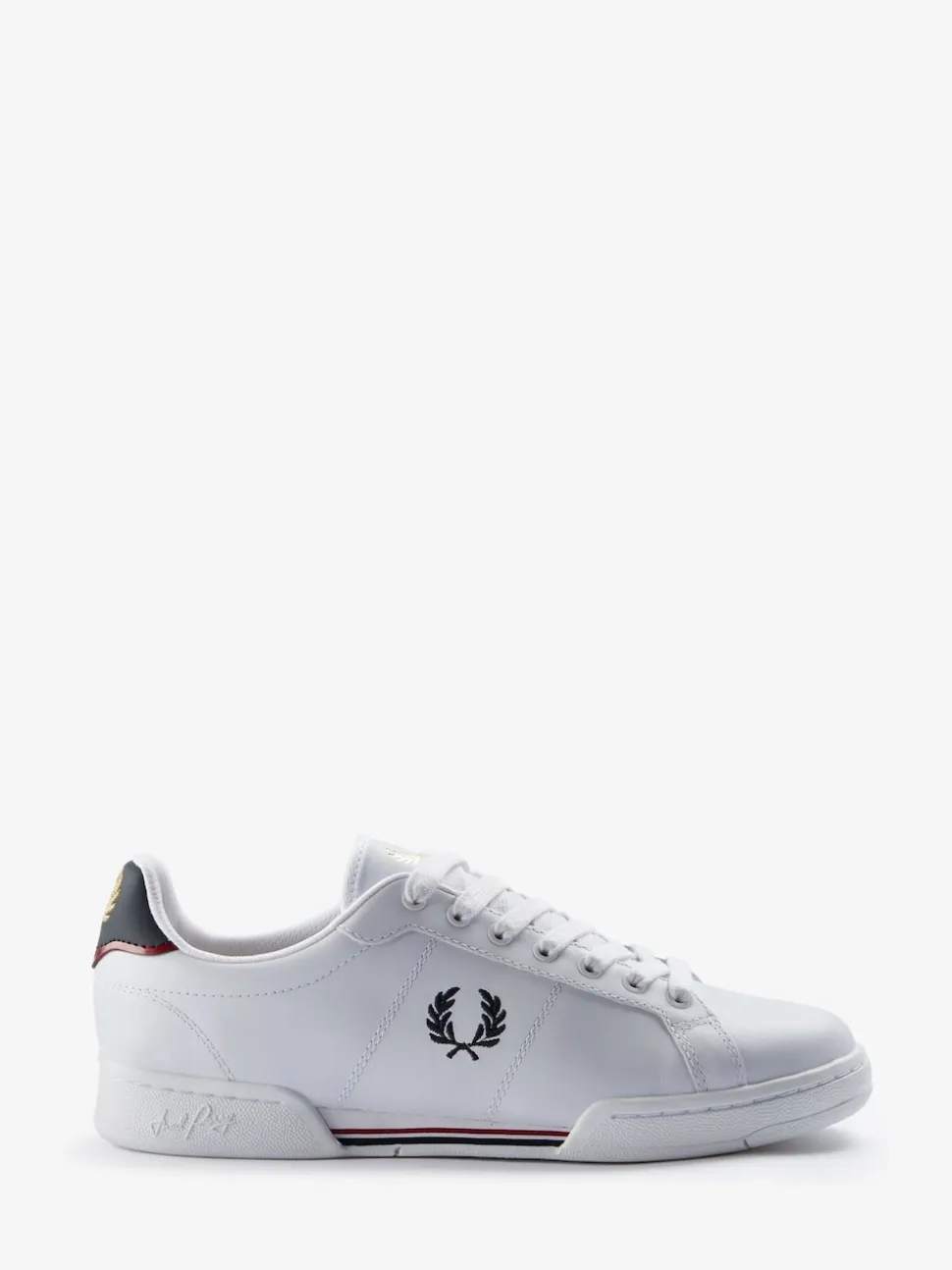 Fred Perry White B722 Leather Trainers