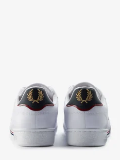 Fred Perry White B722 Leather Trainers