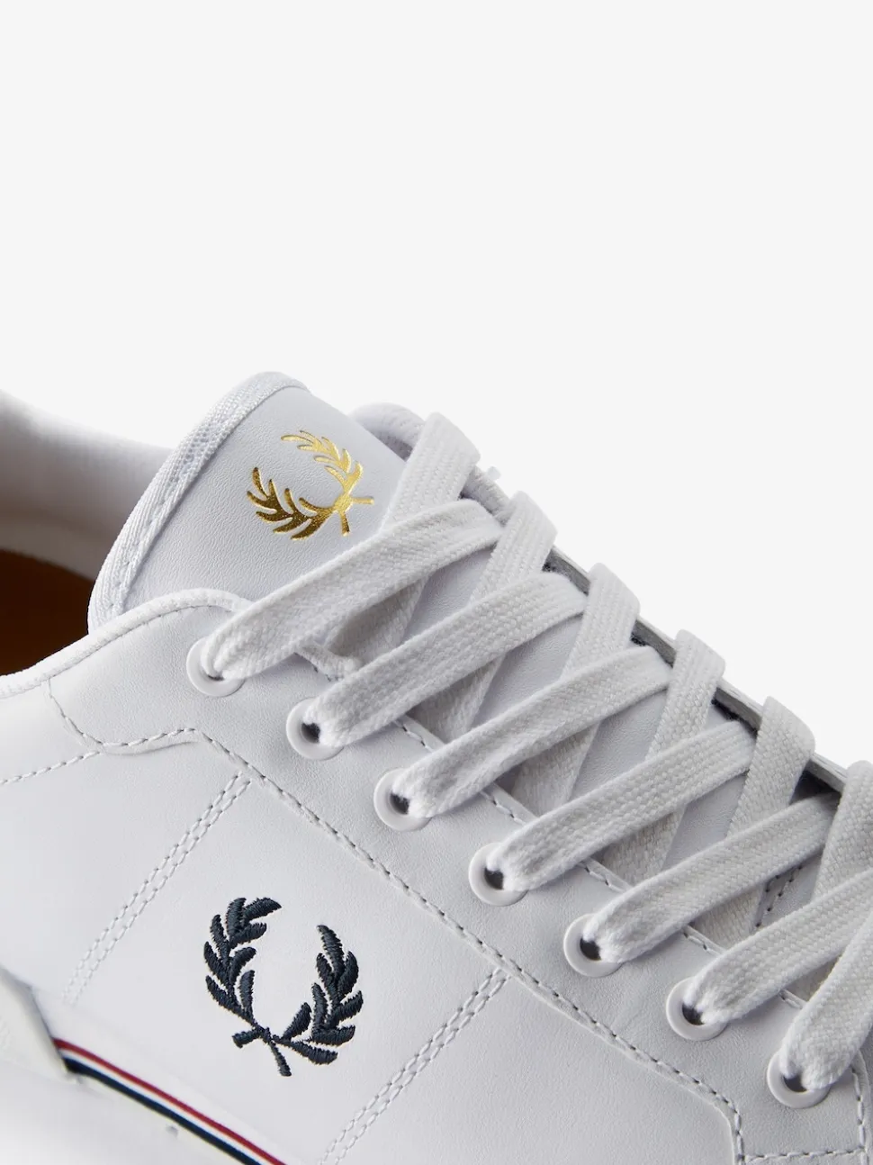 Fred Perry White B722 Leather Trainers