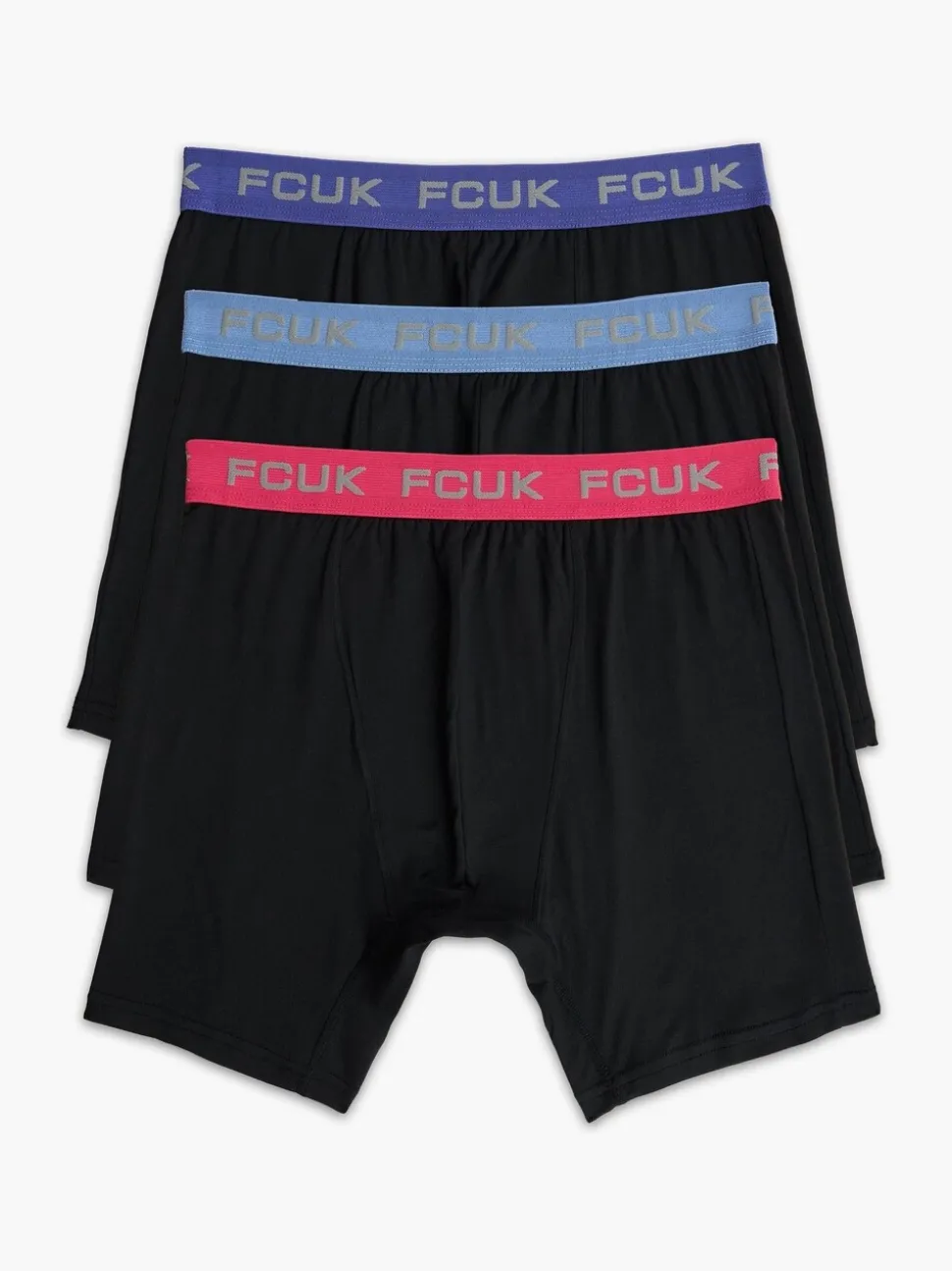 French Connection Blue FCUK Stretch Boxers 3 Pack