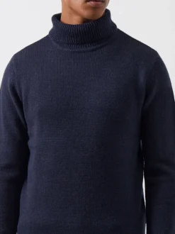 French Connection Blue Roll Neck Knit Jumper