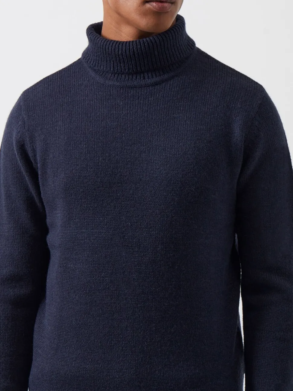 French Connection Blue Roll Neck Knit Jumper