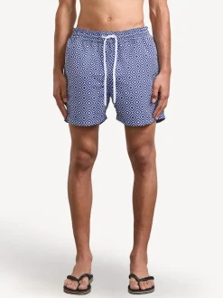 Frescobol Carioca Blue Rio Swim Shorts Copacabana Print