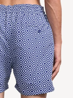 Frescobol Carioca Blue Rio Swim Shorts Copacabana Print