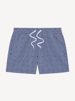 Frescobol Carioca Blue Rio Swim Shorts Copacabana Print