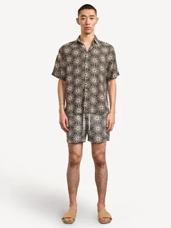 Frescobol Carioca Brown O Sol Print Rio Swim Shorts