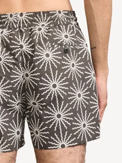 Frescobol Carioca Brown O Sol Print Rio Swim Shorts