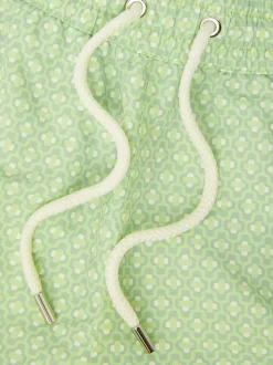 Frescobol Carioca Green Ipanema Micro Print Rio Swim Shorts