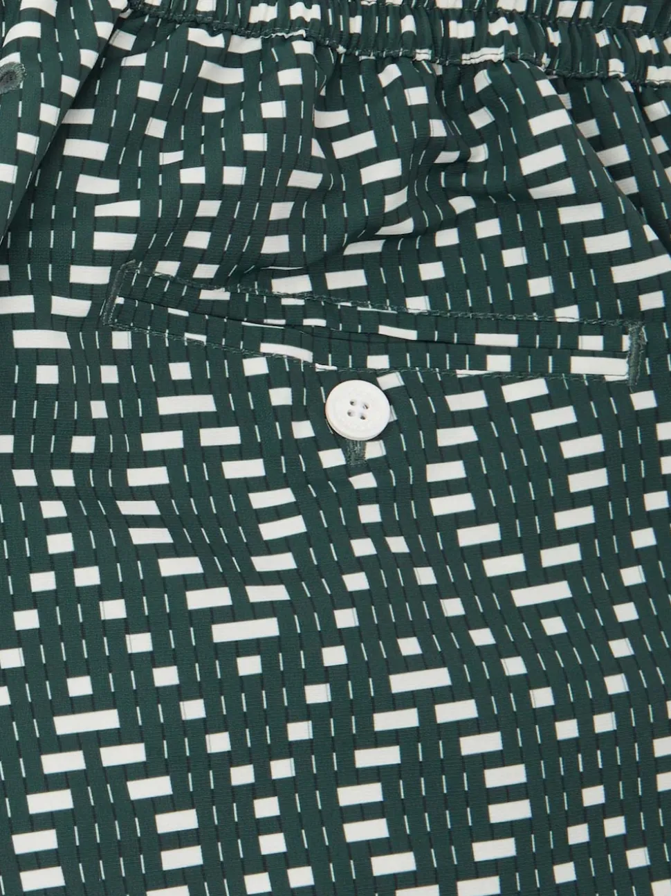 Frescobol Carioca Green Raffia Angra Print Rio Swim Shorts
