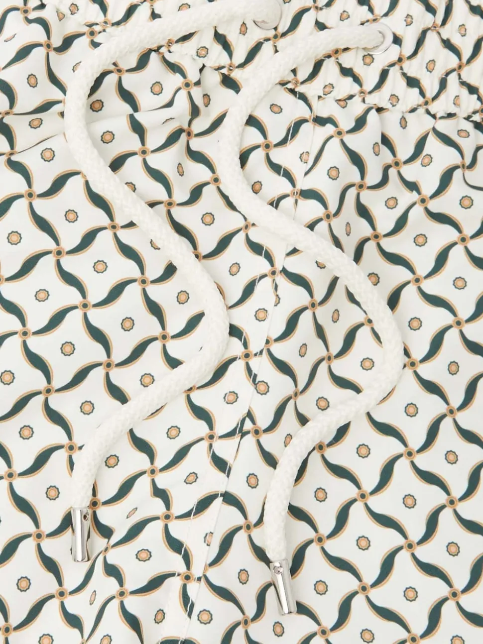 Frescobol Carioca Natural Santos Lotus Print Rio Swim Shorts