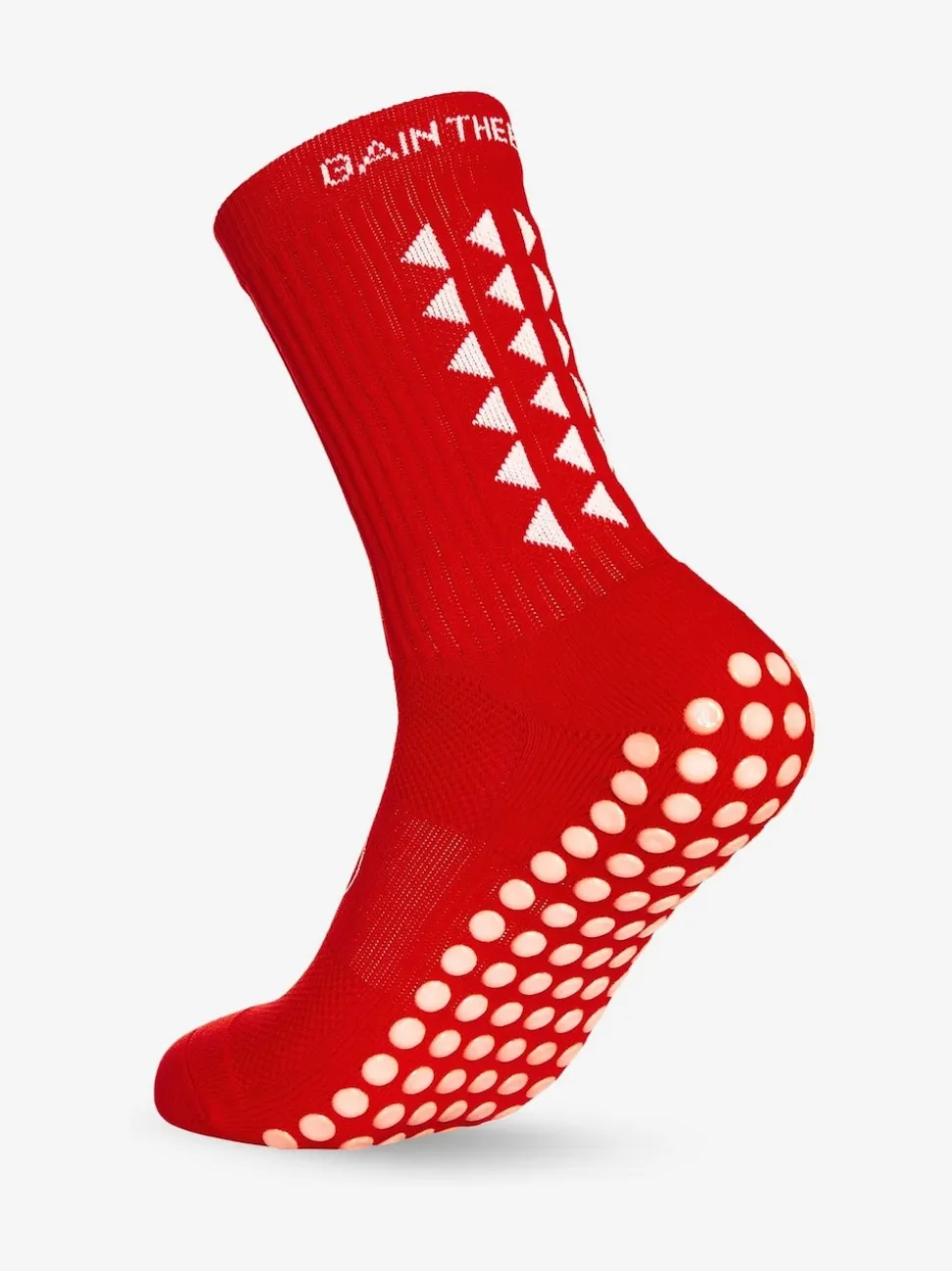 Gain the Edge Red Midcalf Football Grip 3.0 Socks