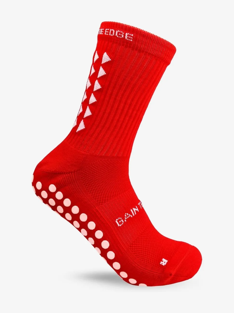 Gain the Edge Red Midcalf Football Grip 3.0 Socks