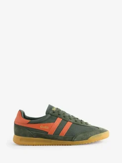 Gola Dark Khaki/Moody Orange Tornado Trainers