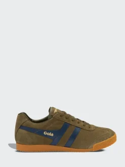 Gola Khaki Navy Mens Harrier Trainers