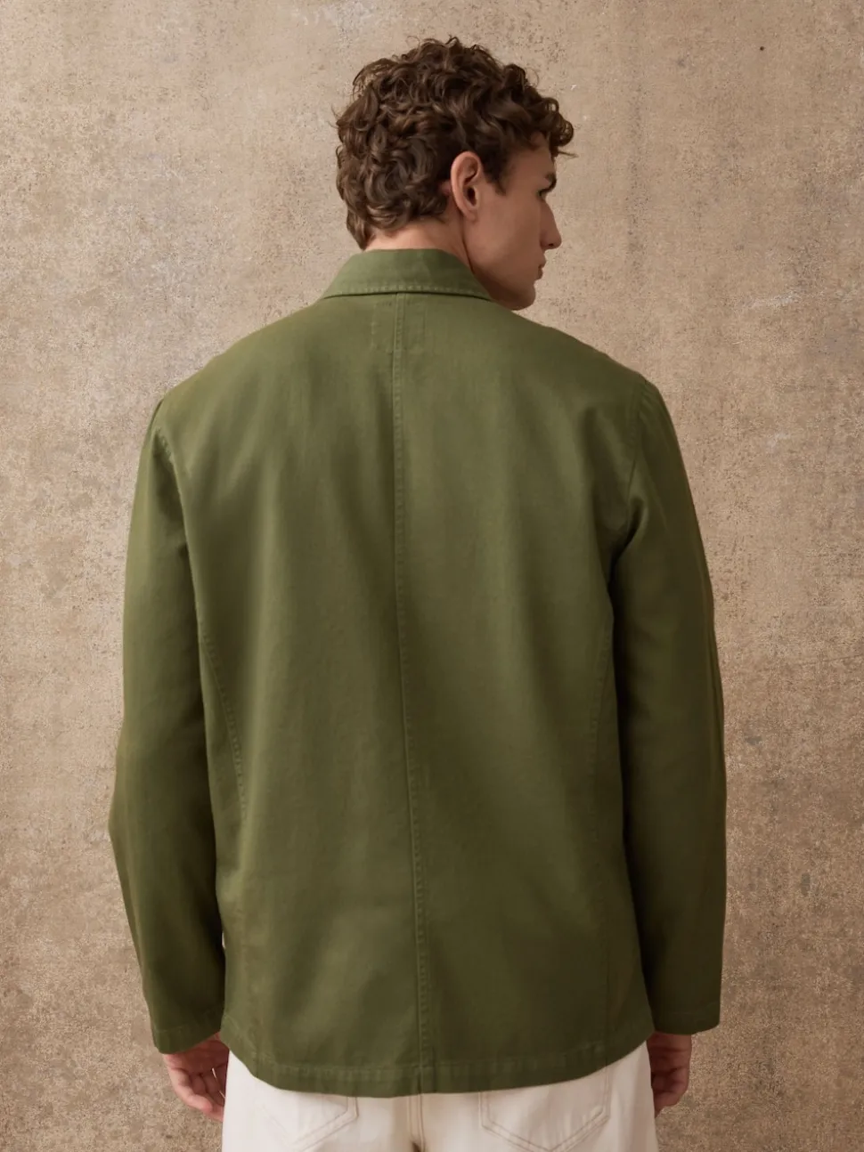 Green Chore Twill Shacket Overshirt