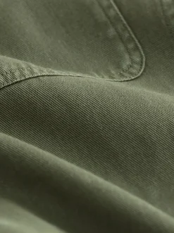 Green Chore Twill Shacket Overshirt