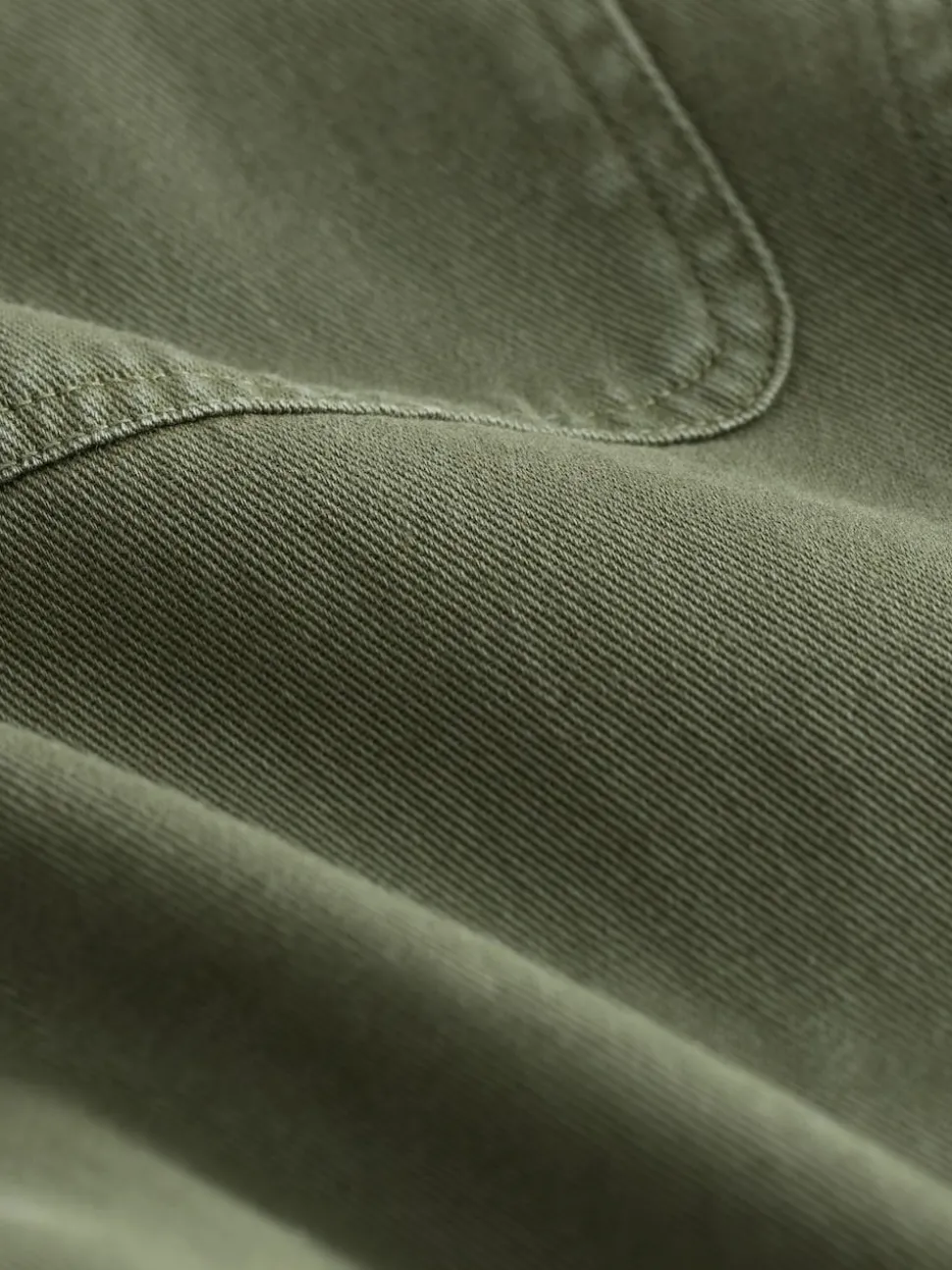 Green Chore Twill Shacket Overshirt