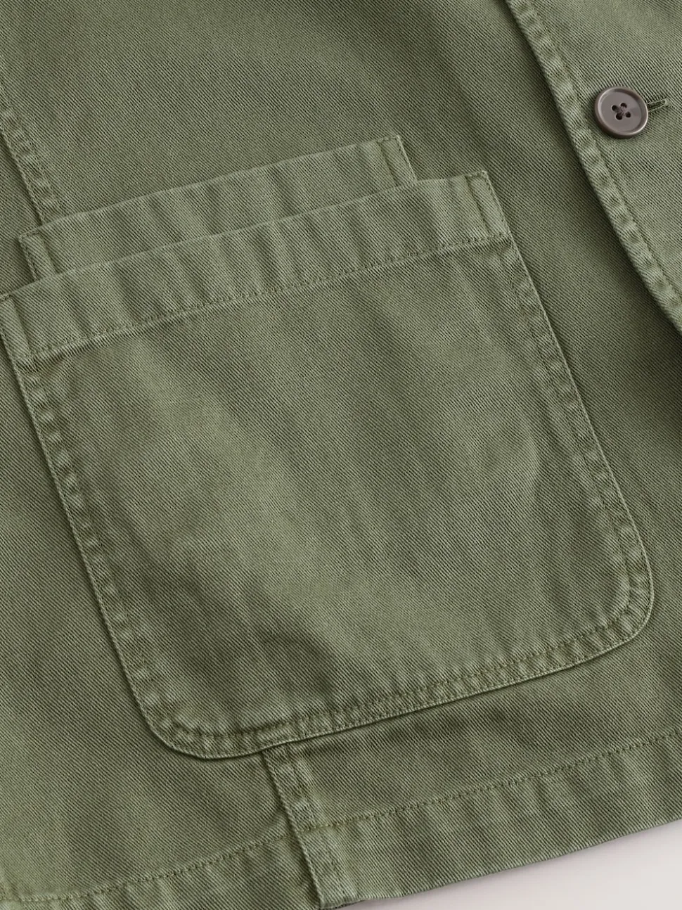 Green Chore Twill Shacket Overshirt