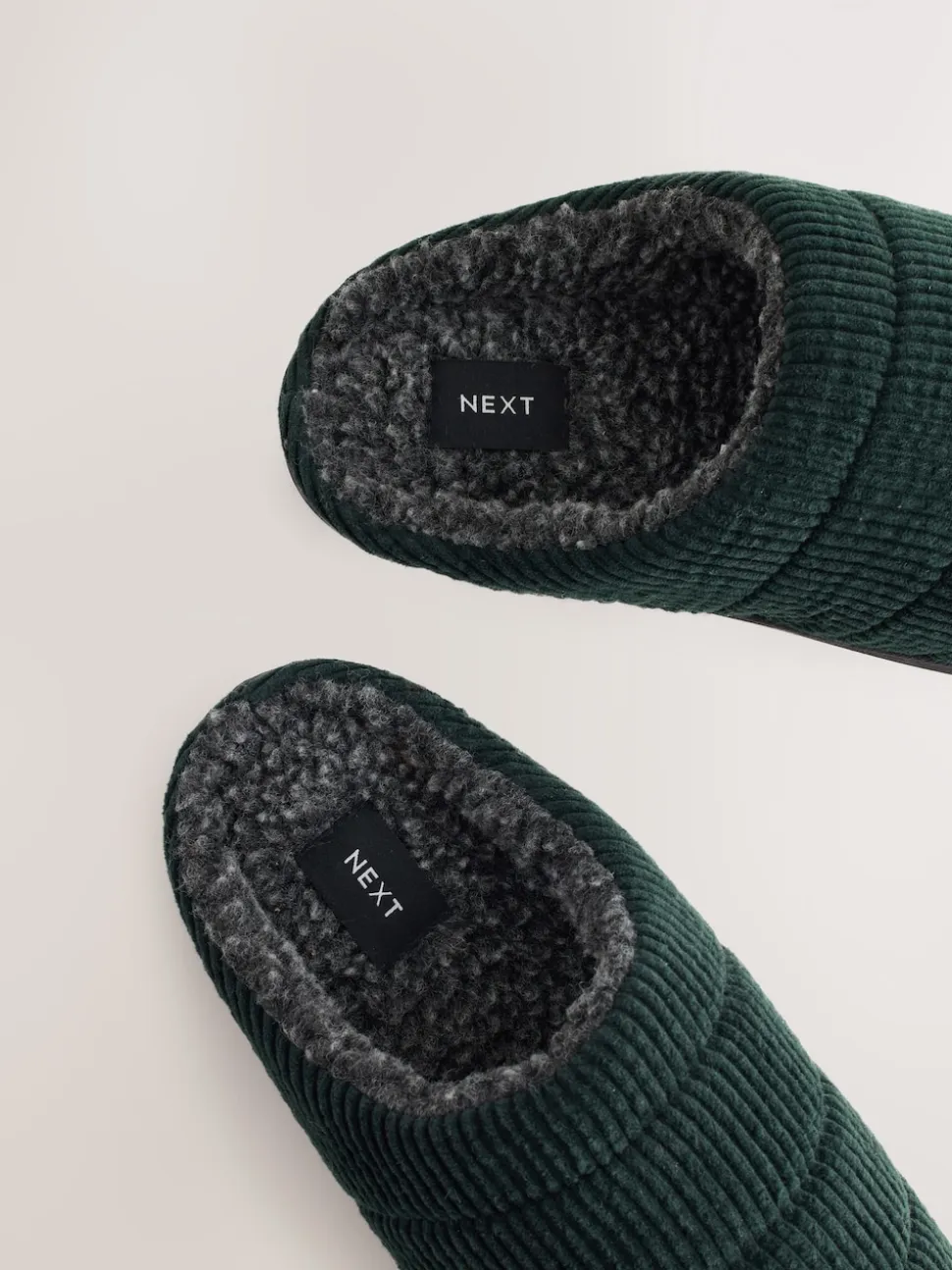 Green Cord Mule Slippers