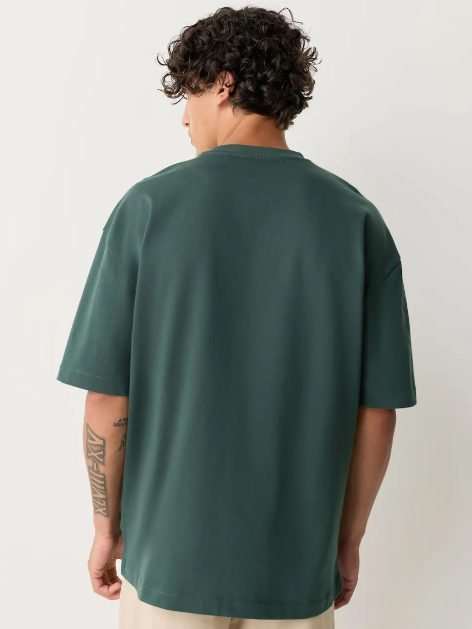 Green Dark Relaxed Fit Heavyweight T-Shirt