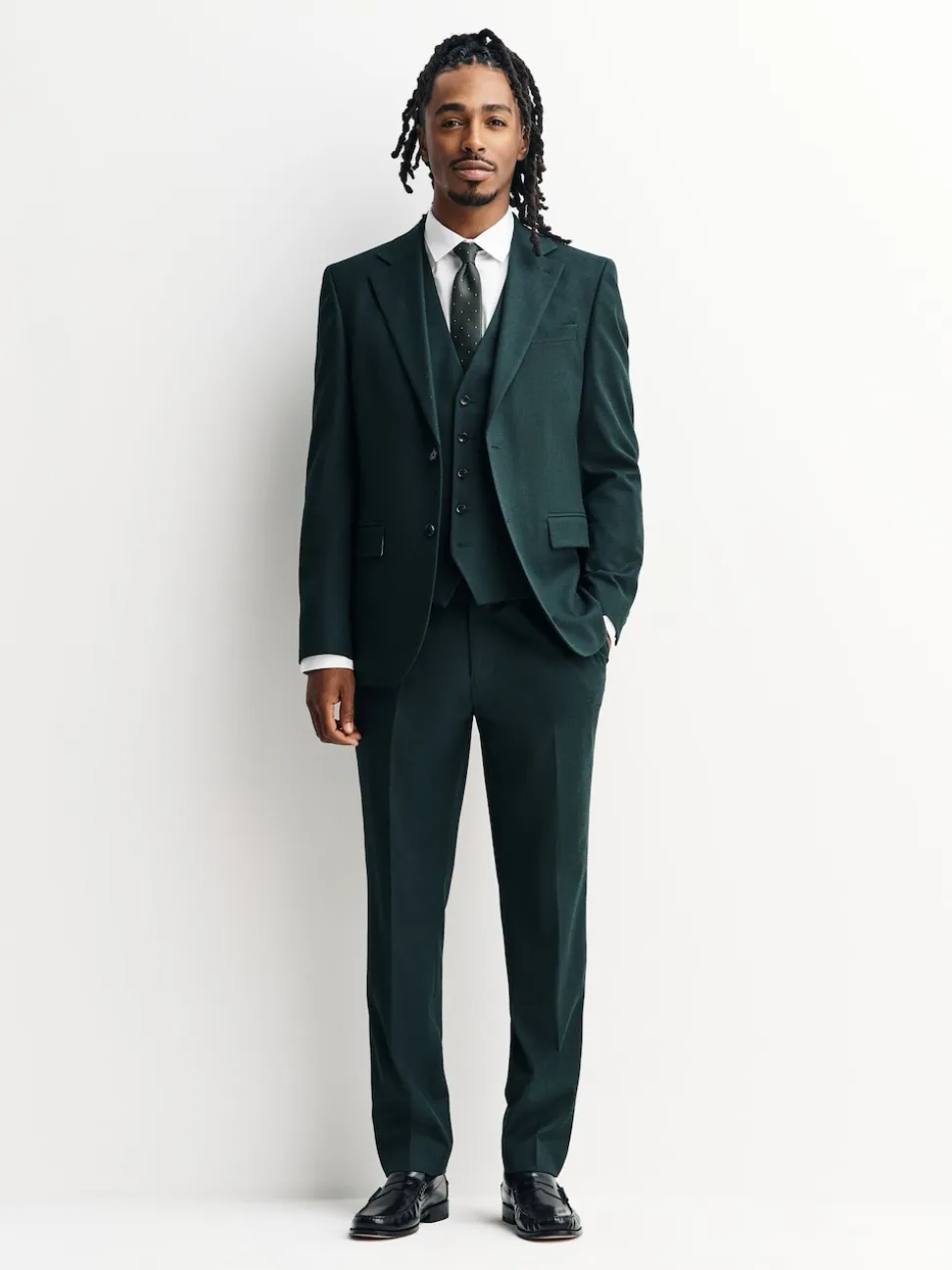 Green Flannel Suit Waistcoat
