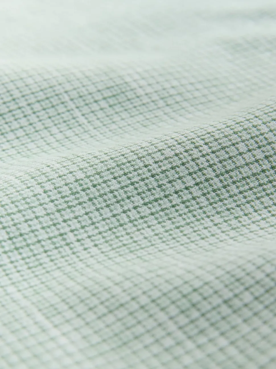 Green Grandad Collar Cotton Linen Blend Short Sleeve Shirt