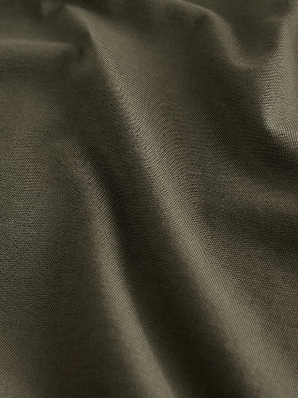 Green Khaki Regular Fit Essential V-Neck T-Shirt