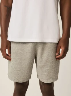 Green Linen Blend Elasticated Waist Shorts