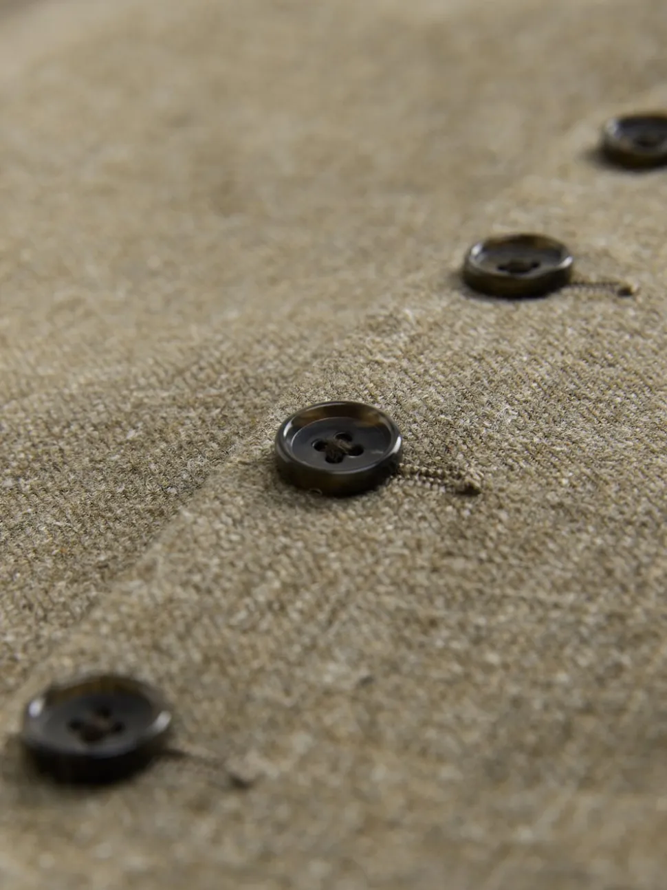 Green Linen Blend Suit Waistcoat
