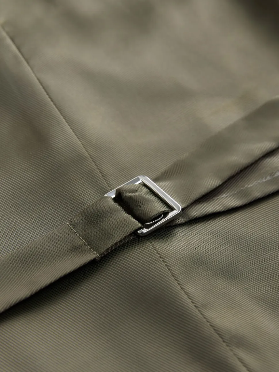 Green Linen Blend Suit Waistcoat