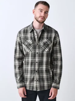 Green Long Sleeve Check Shirt