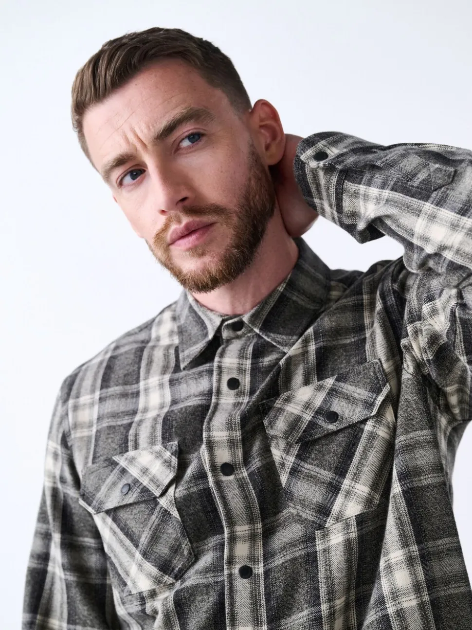 Green Long Sleeve Check Shirt