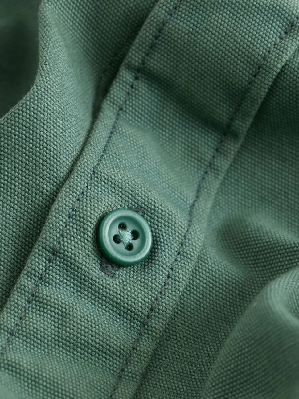 Green Long Sleeve Garment Dyed Oxford Shirt
