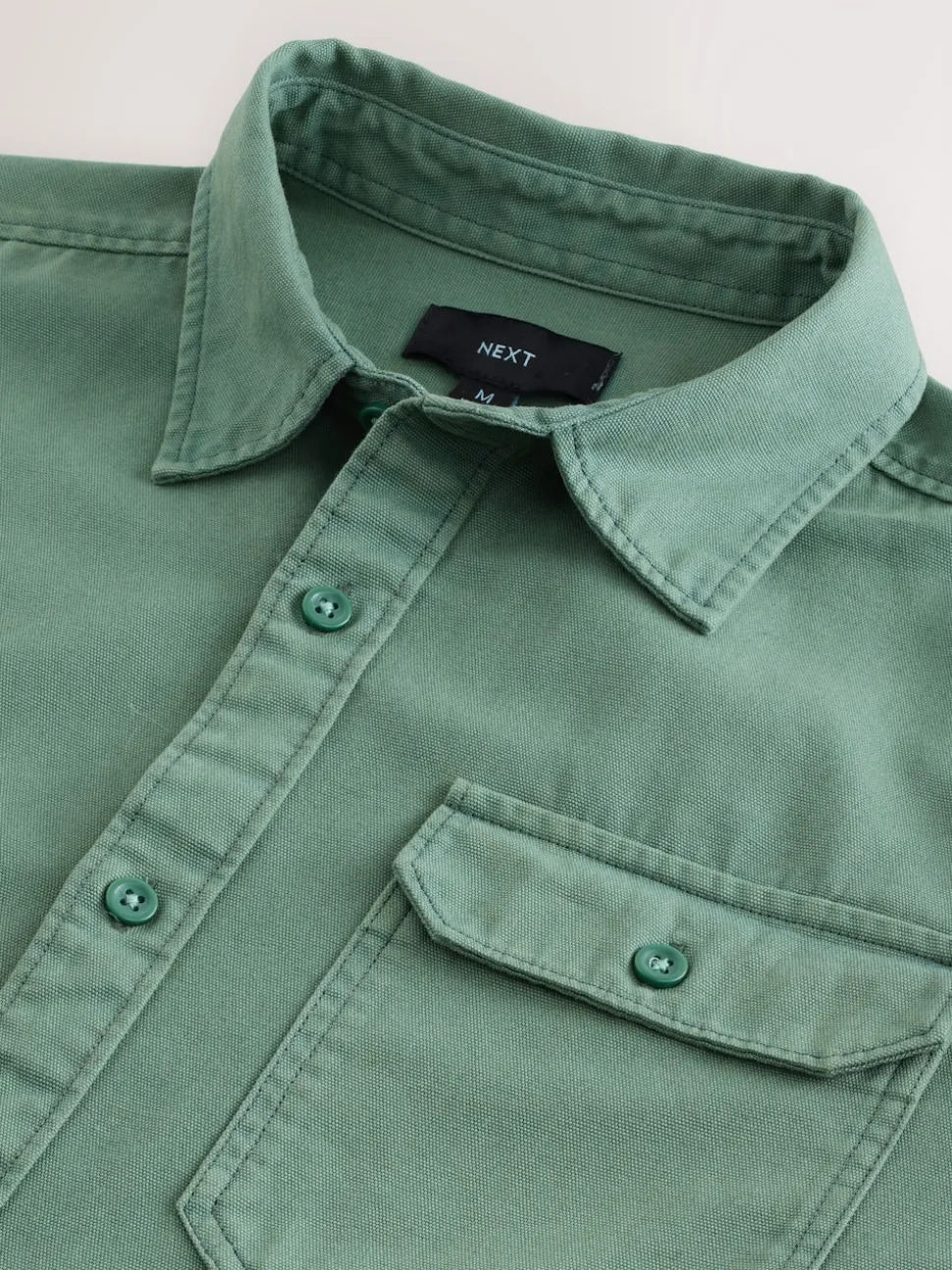 Green Long Sleeve Garment Dyed Oxford Shirt