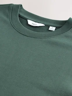 Green Long Sleeve Relaxed Fit Heavyweight T-Shirt