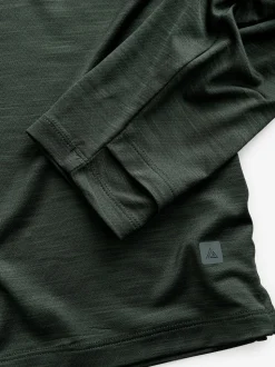 Green Long Sleeve Tee Active Gym Training Top