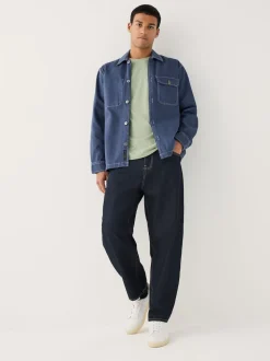 Green Marl Regular Fit Essential Crew Neck Cotton T-Shirt