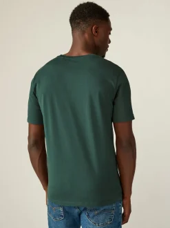 Green Pine Slim Fit Essential Crew Neck Cotton T-Shirt