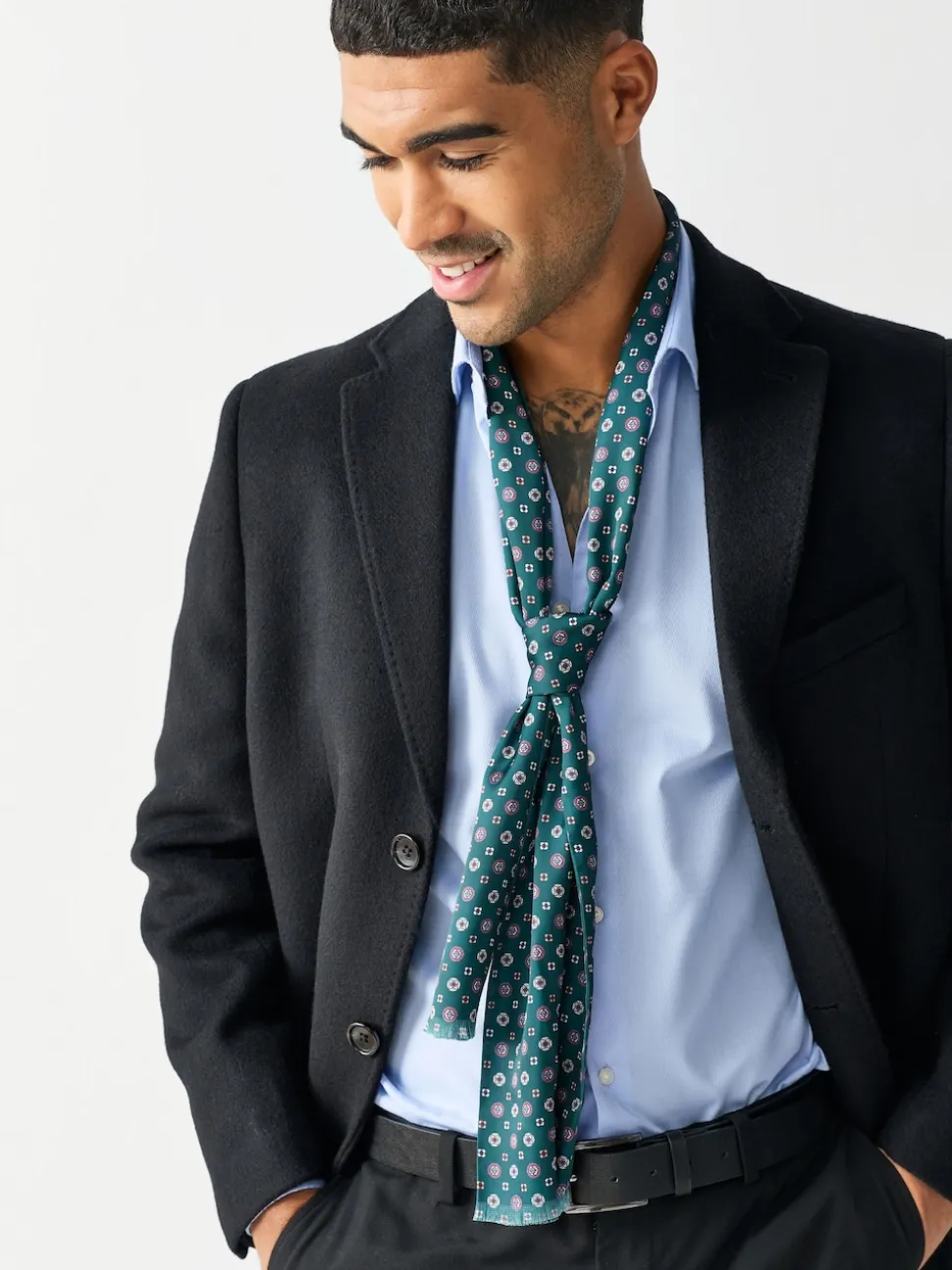 Green Printed Scarf
