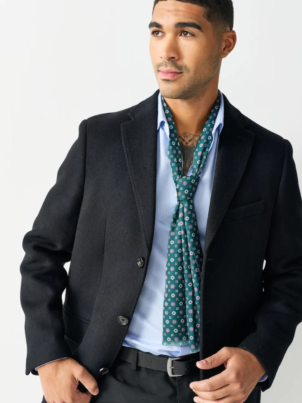 Green Printed Scarf