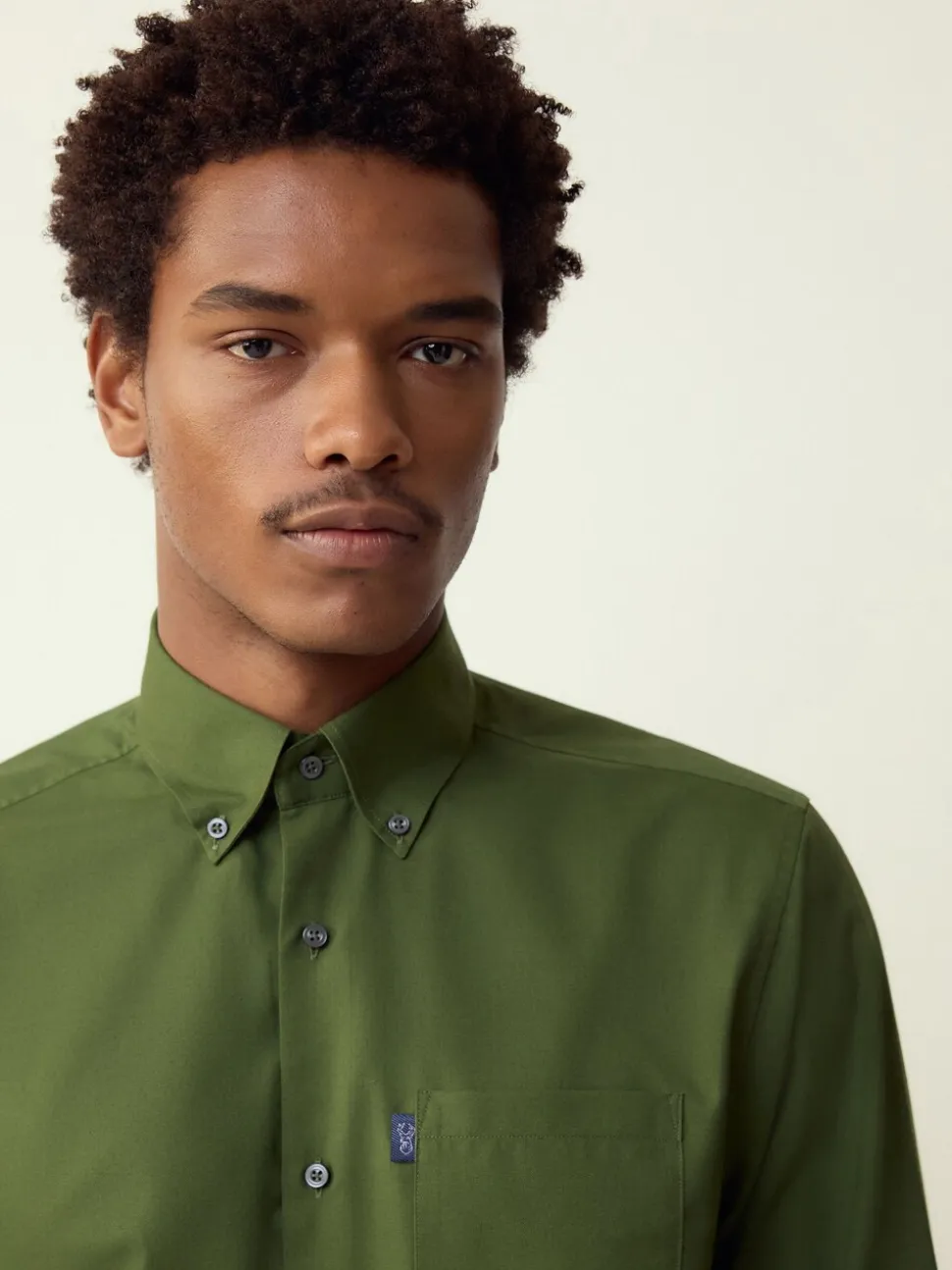 Green Regular Fit Button Down Easy Iron Oxford Shirt