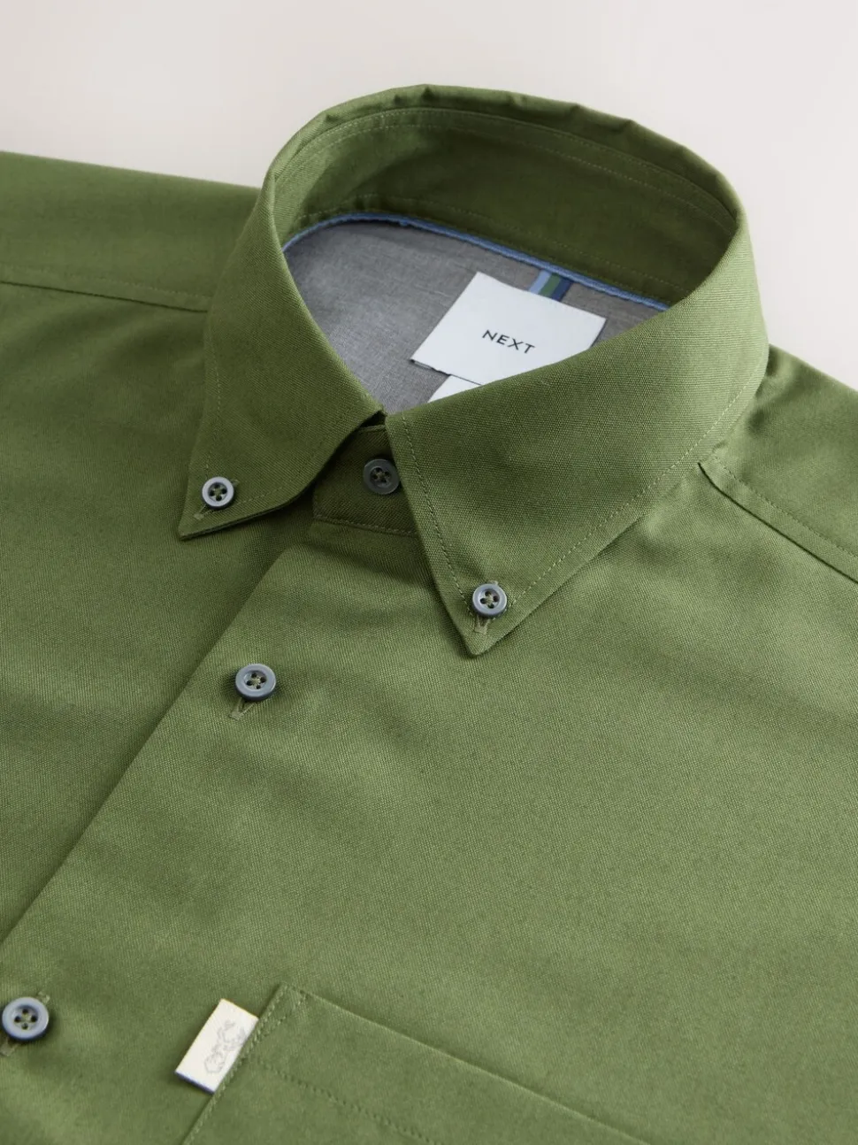 Green Regular Fit Button Down Easy Iron Oxford Shirt