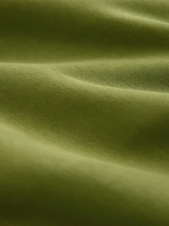 Green Regular Fit Heavyweight Cotton Rich Jersey Hoodie