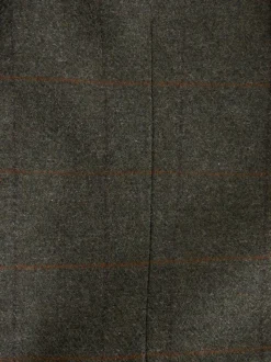 Green Regular Fit Nova Fides Italian Wool Blend Trimmed Check Suit Jacket