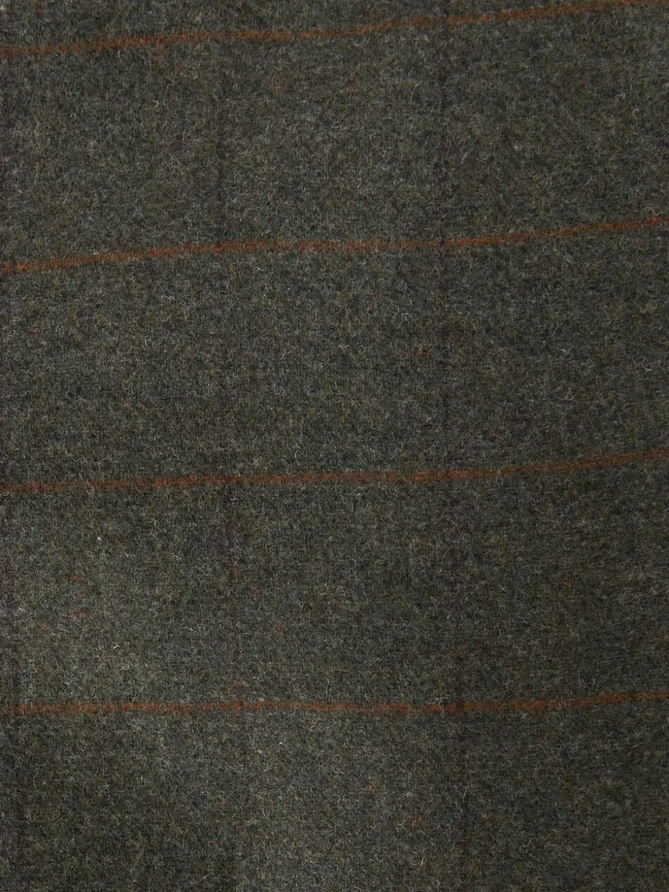 Green Regular Fit Nova Fides Italian Wool Blend Trimmed Check Suit Trousers