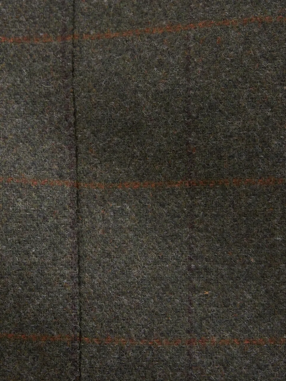 Green Regular Fit Nova Fides Italian Wool Blend Trimmed Check Suit Waistcoat