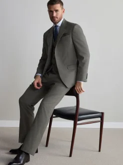 Green Regular Fit Signature Nova Fides 100% Italian Wool Suit Jacket
